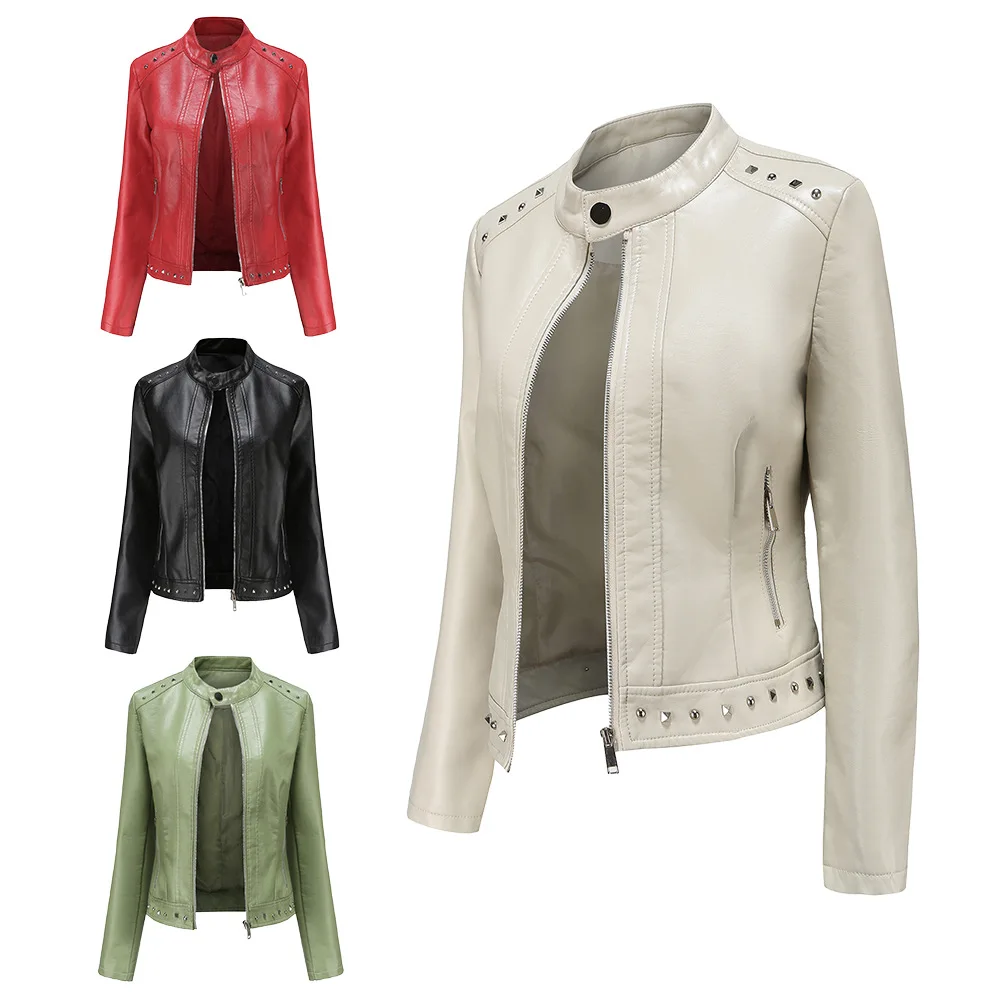 

Hot selling women stylish Rivet jackets Plus size jacket S-5XL Sim fit women jackets and coats 2021