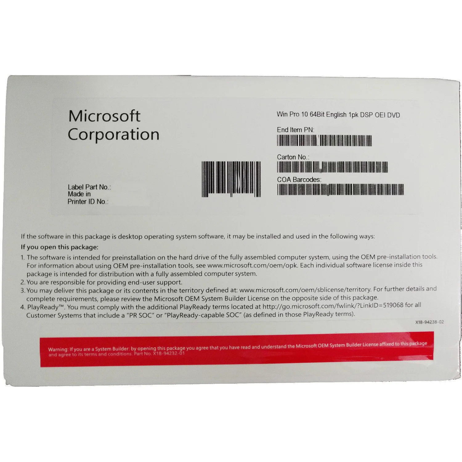 

DHL free shipping Russian Japanese Korean English Version Windows 10 Professional 32/64 Bits OEM package with DVD Windows 10 Pro