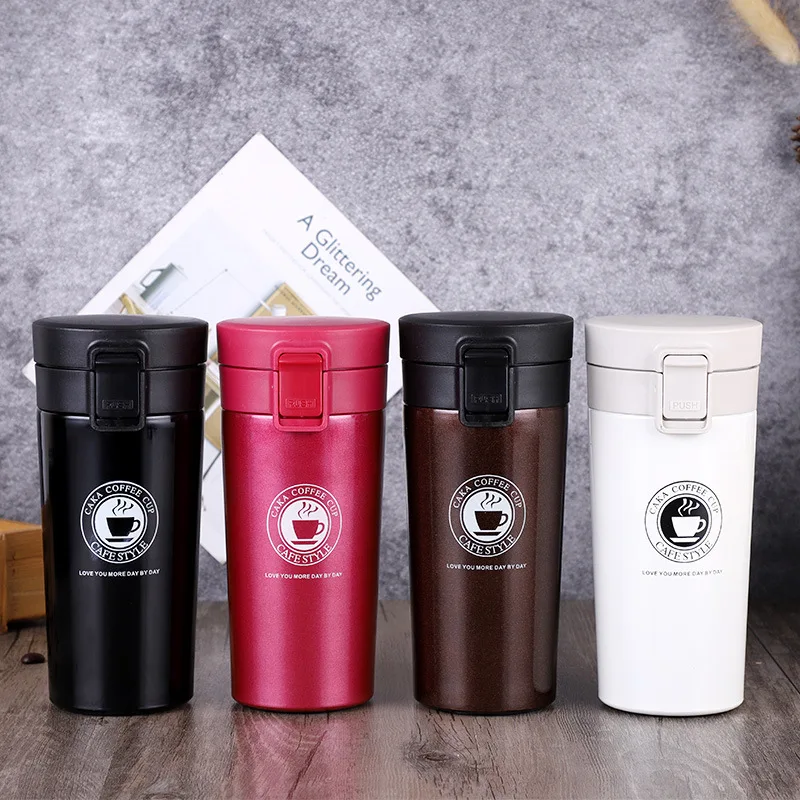 

Flypeak custom logo 380ml coffee cup double wall insulated stainless steel mugs travel coffee cup tumbler with lid, Customized color