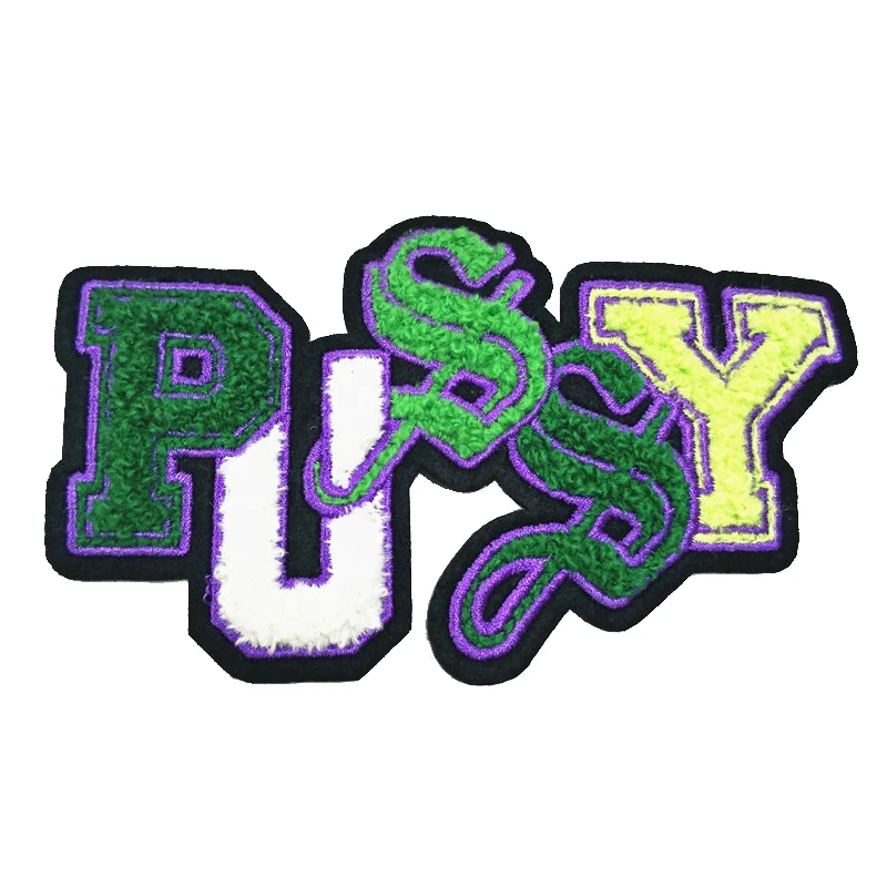 
OEM custom high quality Chenille Embroidery t shirts for men 