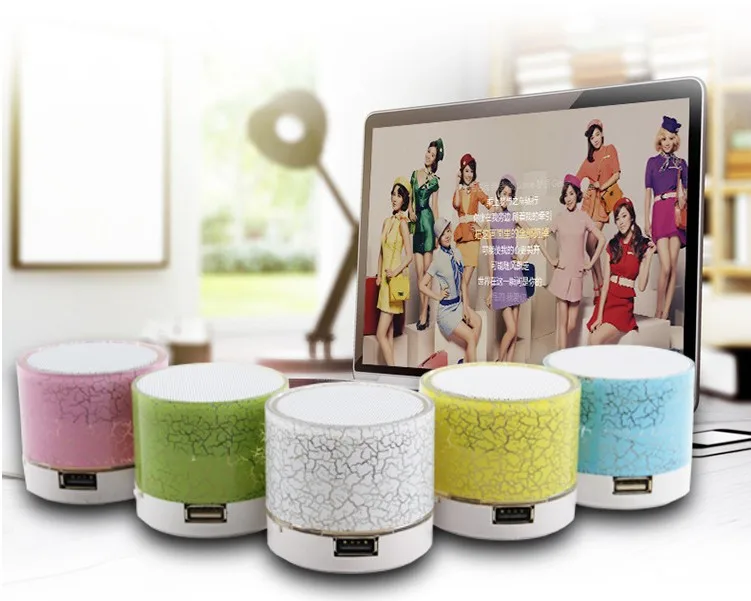 LED Portable Mini Speaker Wireless Bass Speaker W/TF USB led music speaker cheap bocinas portable - ANKUX.COM