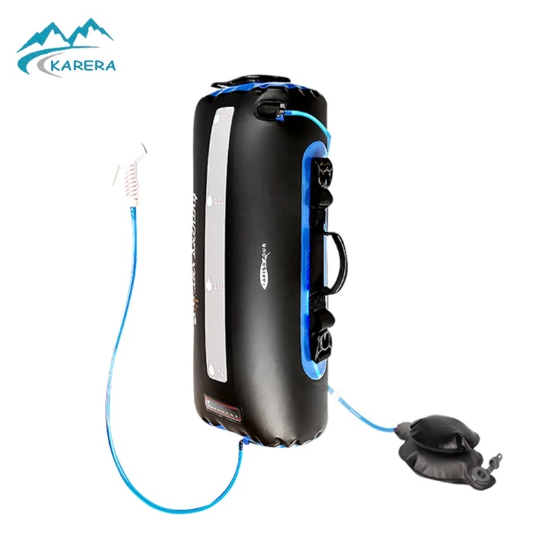

pump regulated portable solar PVC camping shower bag waterproof backpack dry bag