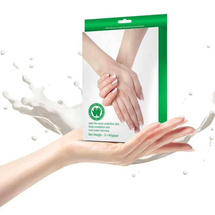 

2021 New Exfoliating Peeling Collagen Nourishing Hand Care Whitening Hand Mask Gloves With Milk Honey Hyaluronic Acid Betaine