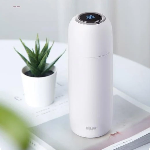 Fashion Style Free charging thermos sport smart water bottle with LED Temperature Display