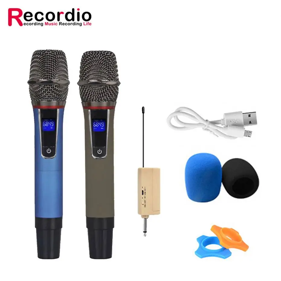 

GAW-003B New Product Wireless Microphone System With High Quality, Silver&gold