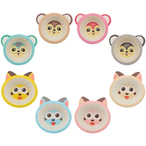 Image of New Product Tableware Cute Animal Food Supplement Baby Noodle Bowls Small Gifts Lovely Bamboo Fiber Cartoon Children Rice Bowl