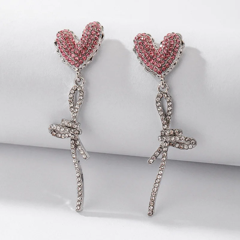 

fashion cute drop zirconia heart earing