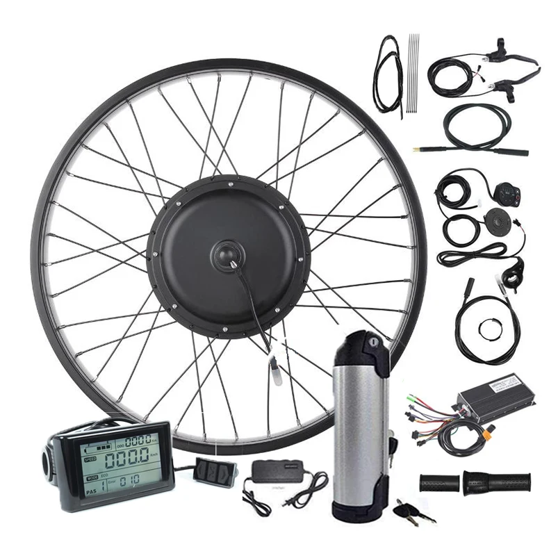 

Electric bike conversion kit 14in wheel 8 inch hub motor complete kit electric for bicycles 500w 1000w