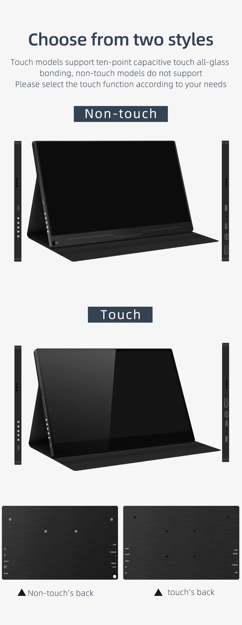 4K Monitor Gaming 13.3 inch IPS Portable PC Display with DP Port by Intehill
