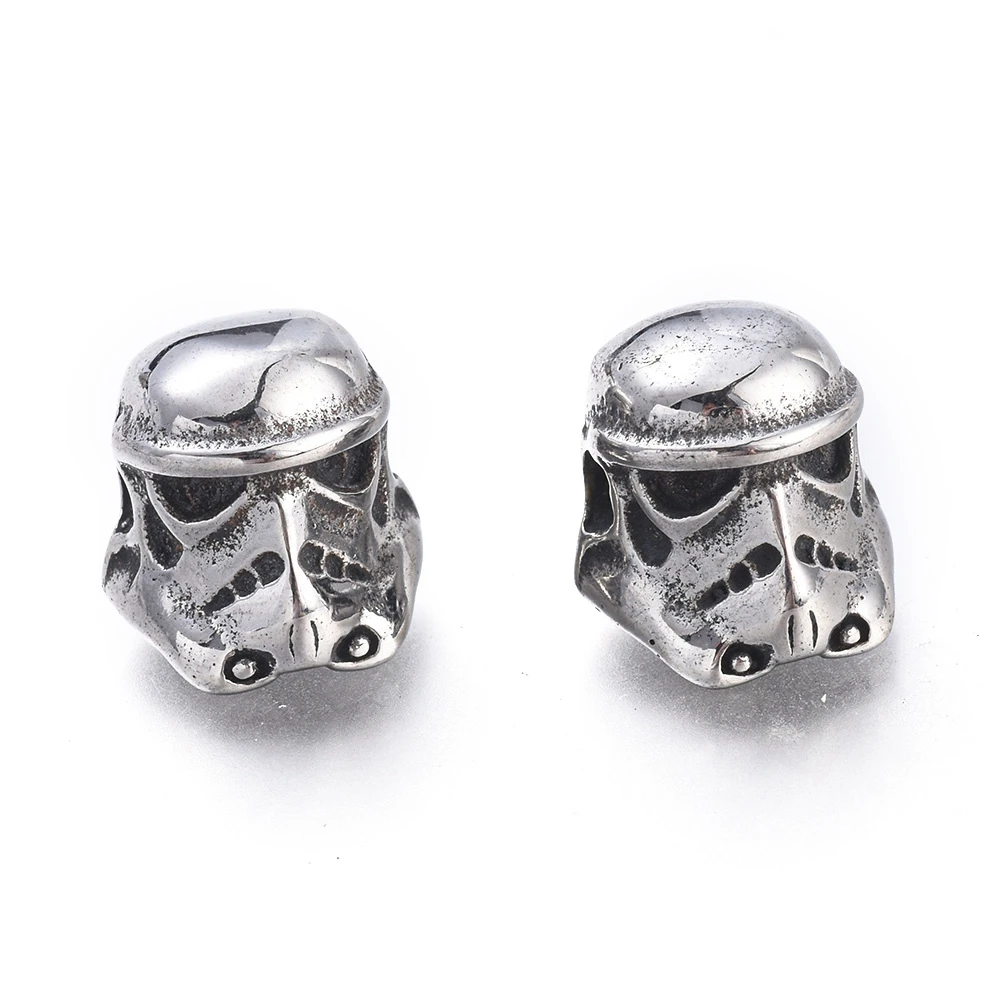 

Pandahall 11mm 304 Stainless Steel Gladiator Antique Silver Beads