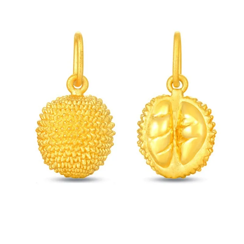 

Certified Pure Gold 999 Necklace Female Durian Pure Gold Pendant Genuine Choker 24K Gold Qixi Gift For Girlfriend Wholesale