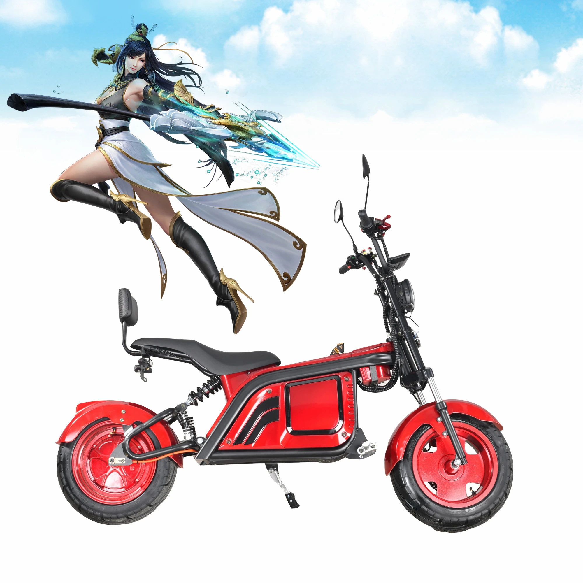 

YIDE Fast Food Delivery Electric Scooter With Big Rear Box