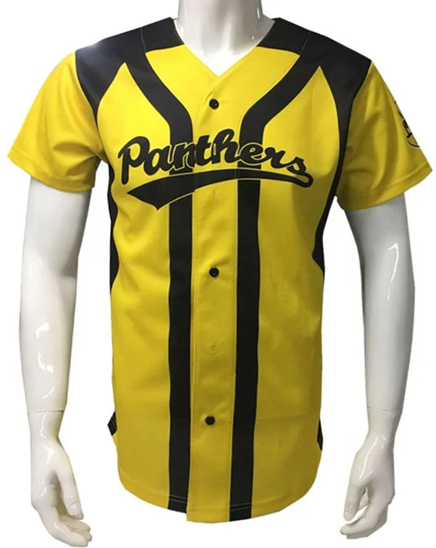 plain yellow baseball jersey