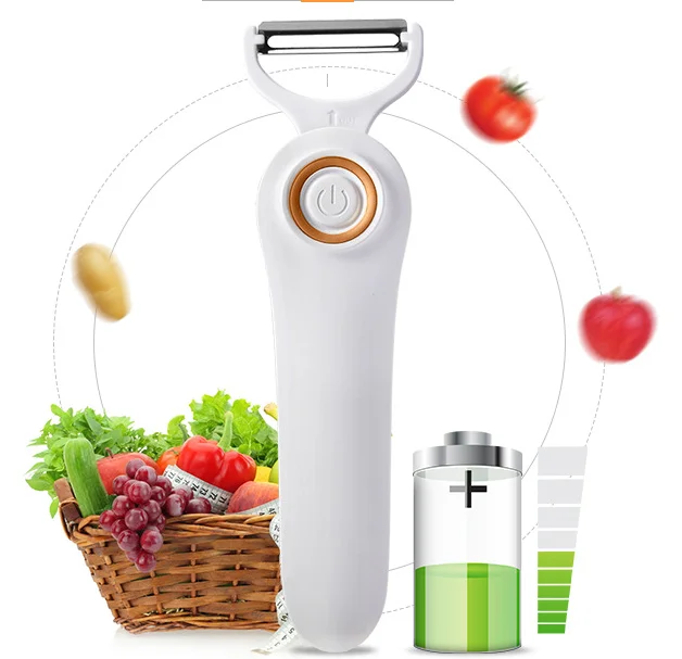 

electric fruit vegetable peeler handheld potato peeler pro set kitchen peeler Slicer with 3 Interchangeable Blades, Custom color