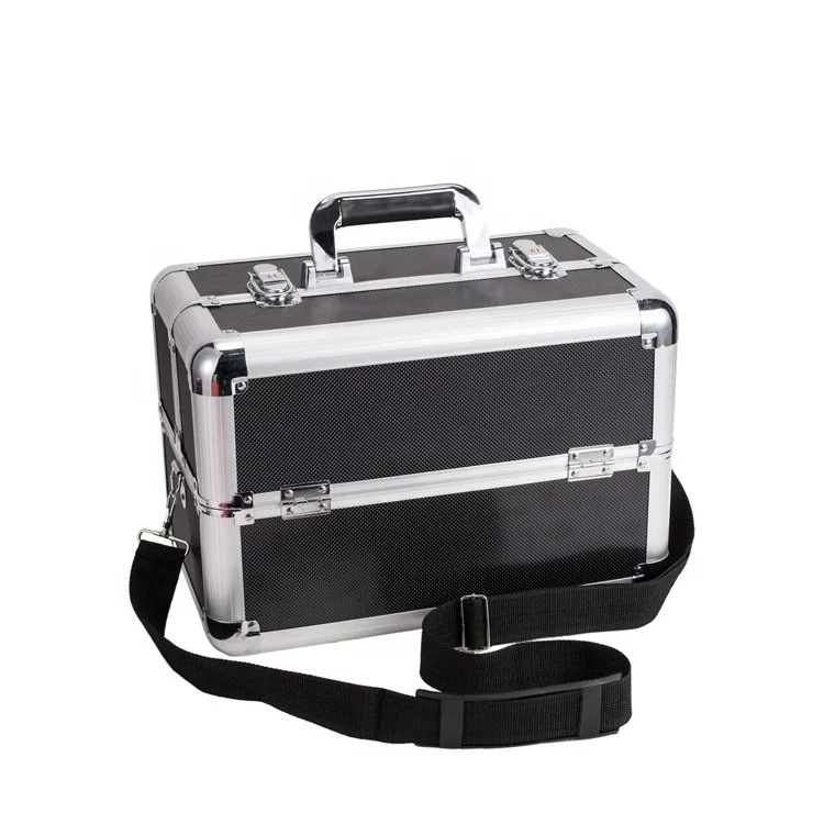 

acrylic waterproof foldable toiletry bag storage cosmetic case, Black