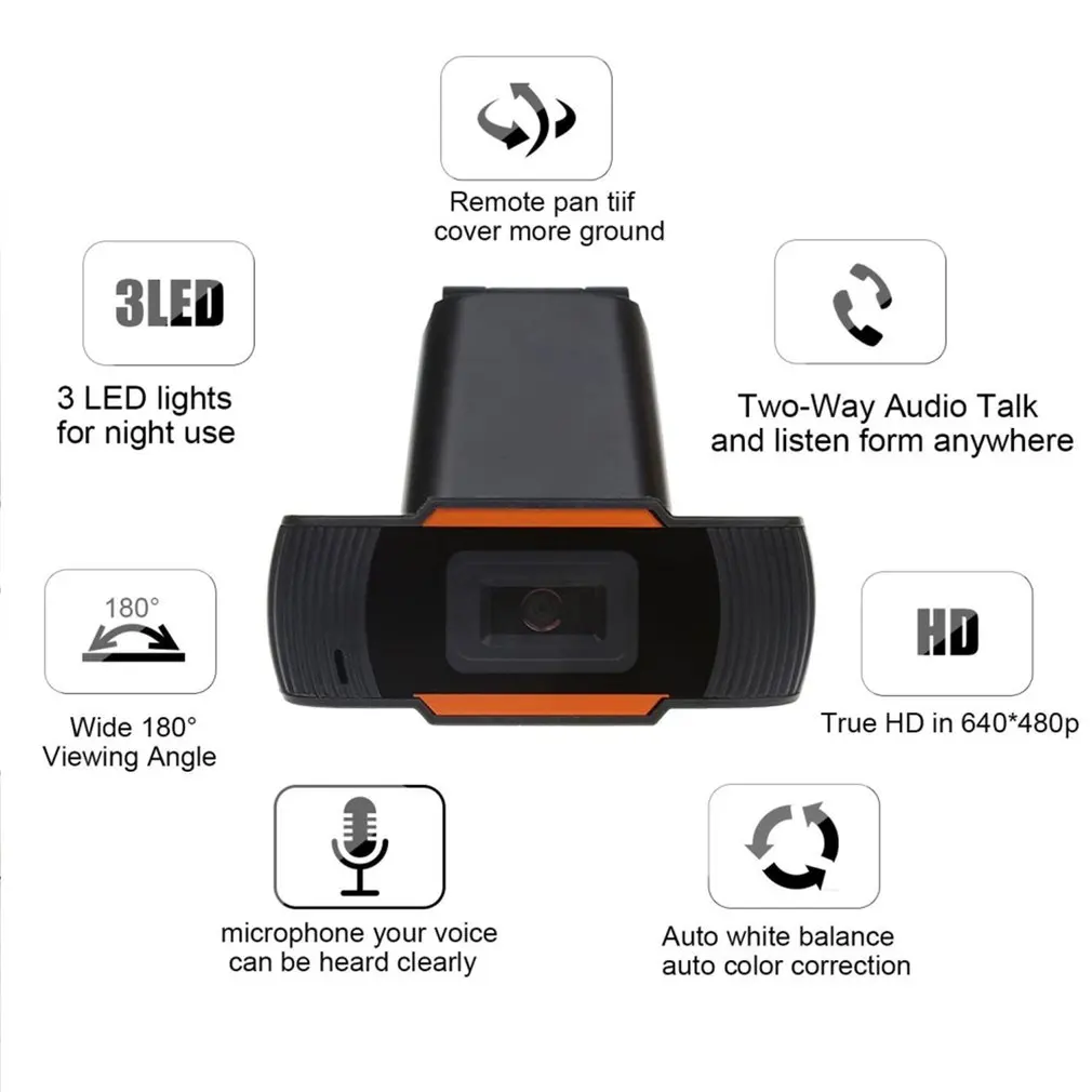 
720P USB2.0 Computer Network Live Hd Camera With Mic Web Camera 
