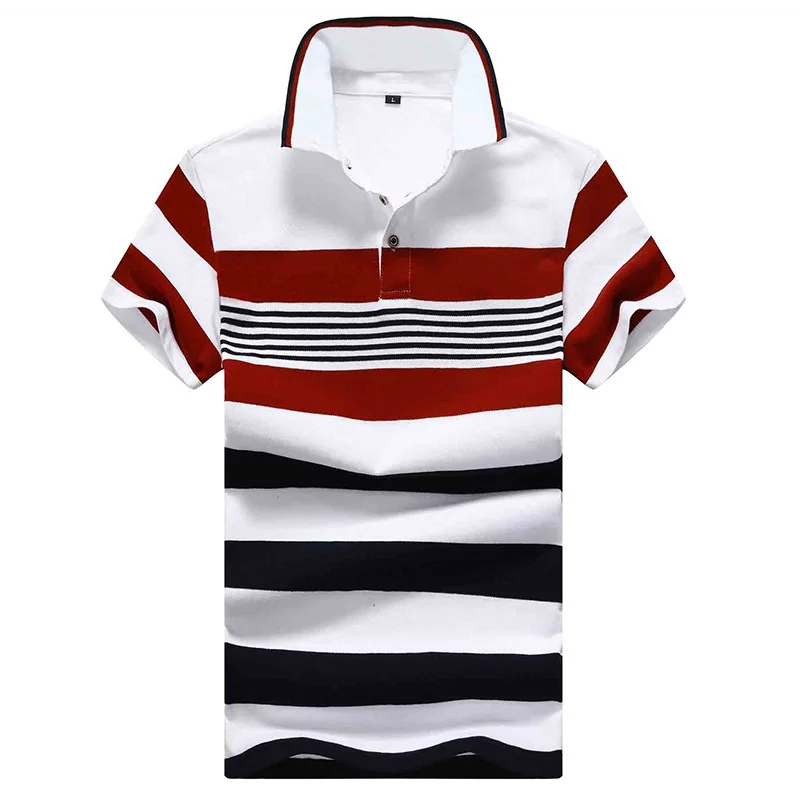 

Customized logo mens casual striped polo shirt cotton polo t shirts for men