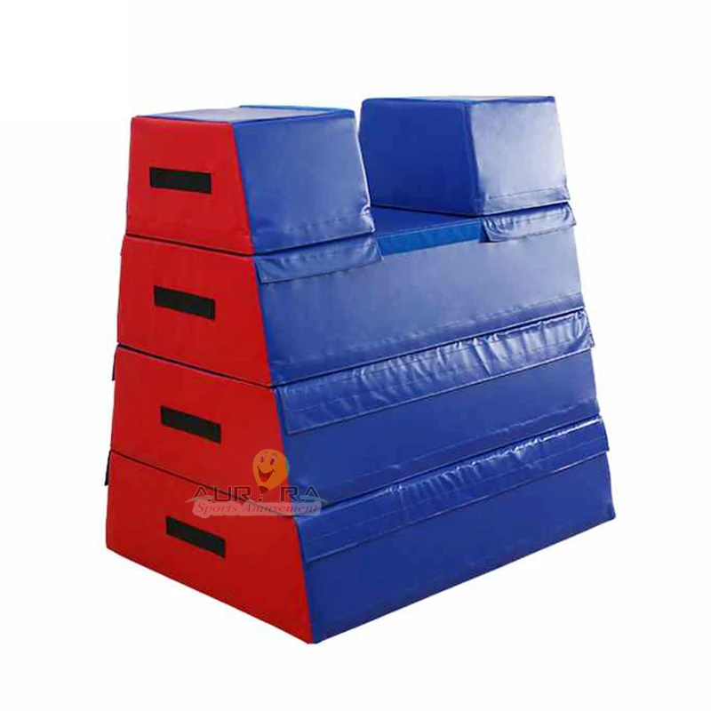 

gymnastic pommel horse gymnastics foam vaulting box Fitness Soft Gymanstic trapezoid vaulting box, Blue or customized