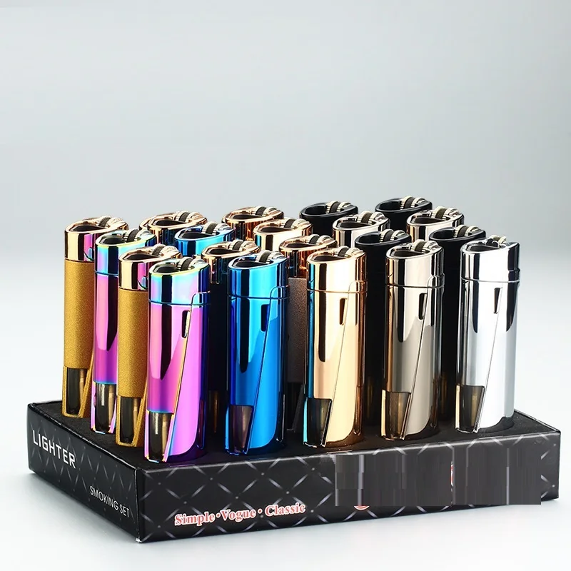 

Three Flame Jet Gas Lighter for Cigar & Cigarette & Candle & BBQ Torch Lighter can be Customer's LOGO, 5 colors