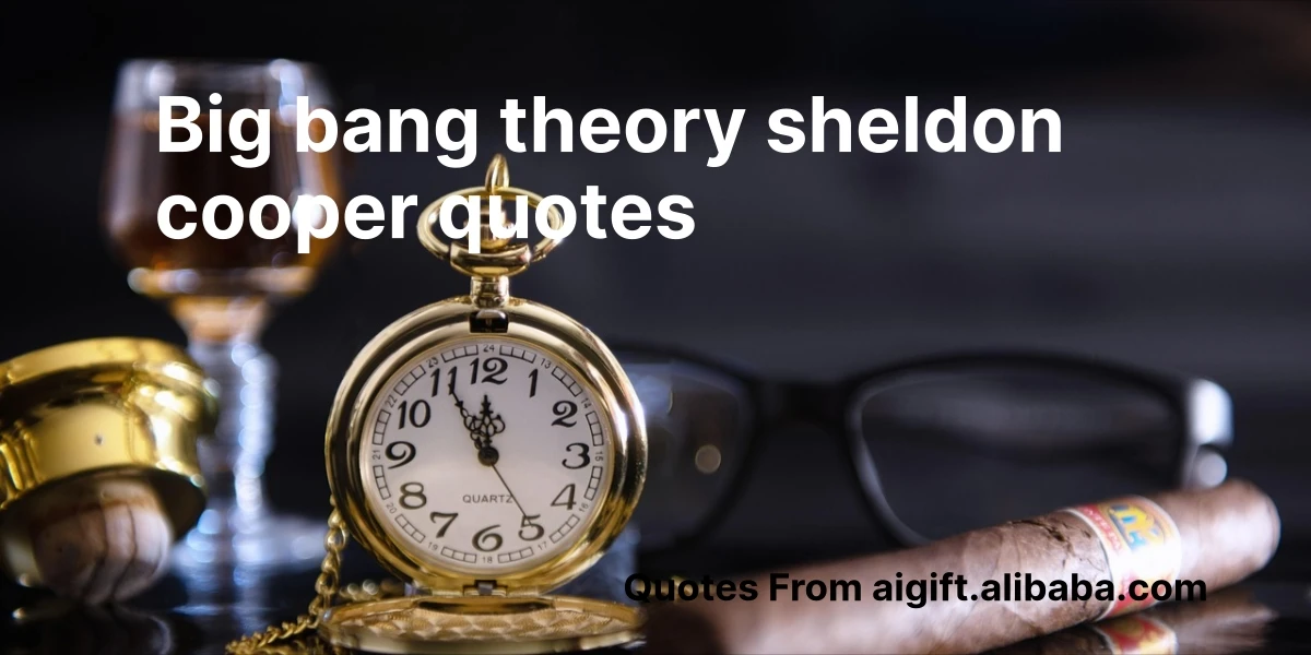 big bang theory sheldon cooper quotes