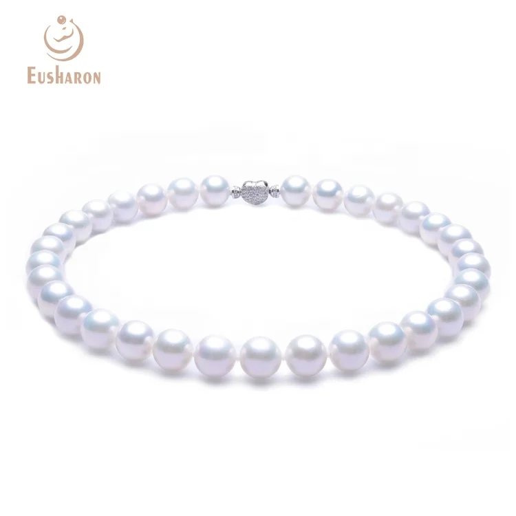 

11-12mm AAA 18 Inches White Round High Luster Edison Genuine Pearl Necklace, Picture