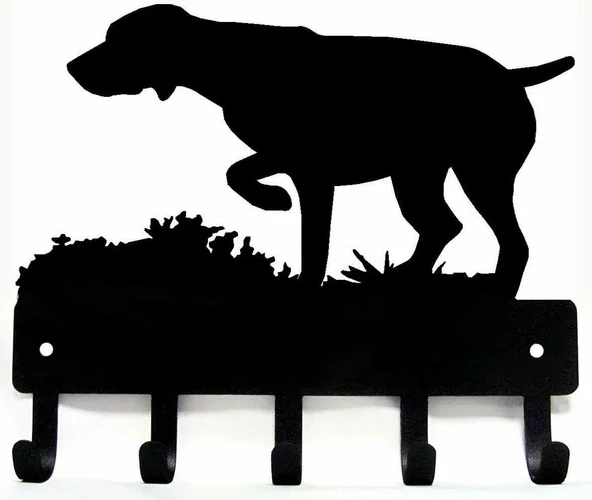 

Yinfa Factory Quality Brand new Decor Metal Wall Art Craft German Shorthaired Pointer Dog -6" Key Hooks & Keychain Holder Black