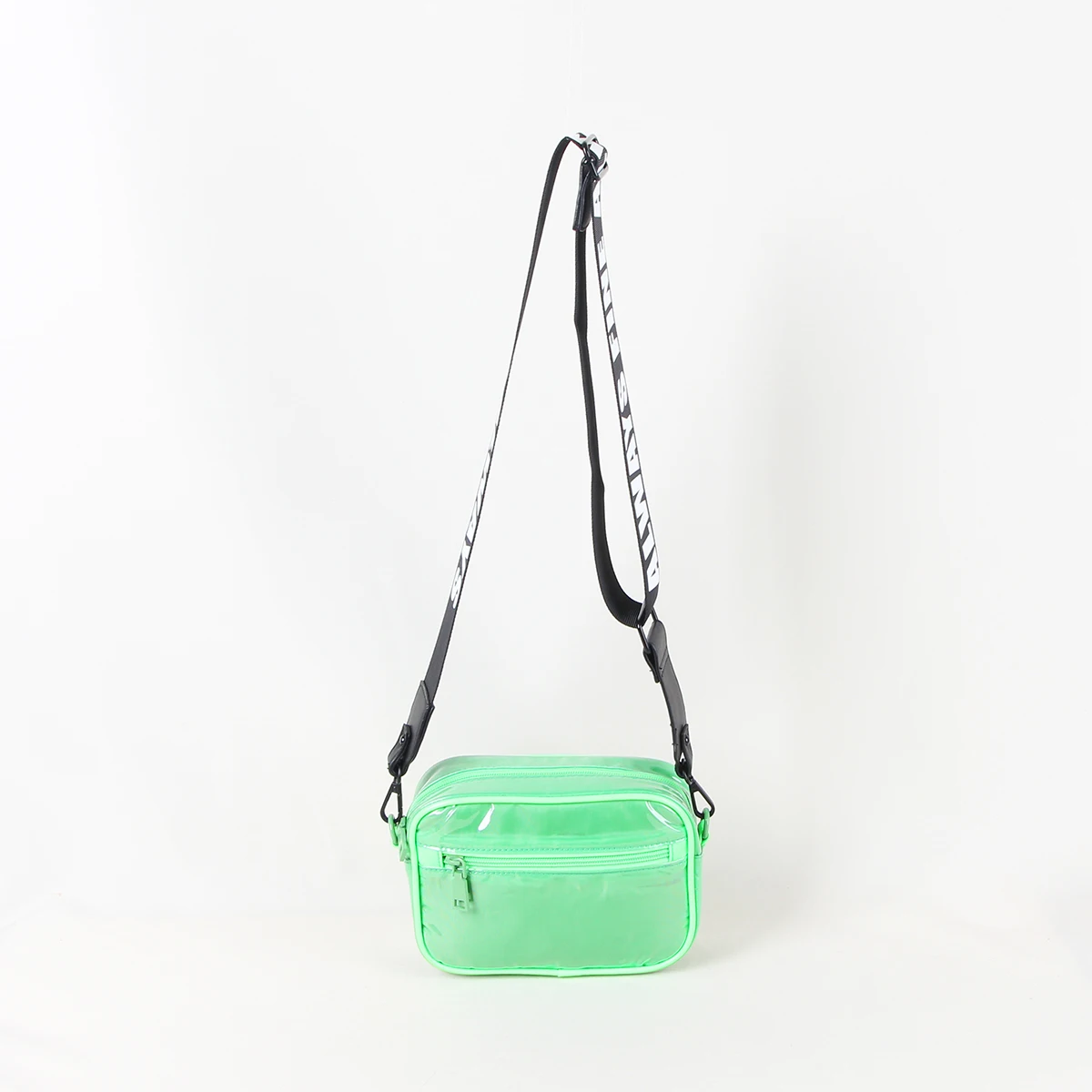 

2020 Cool style single shoulder bag fashion fluorescent green ladies bag cheap special design PVC crossbody bag, Customized color