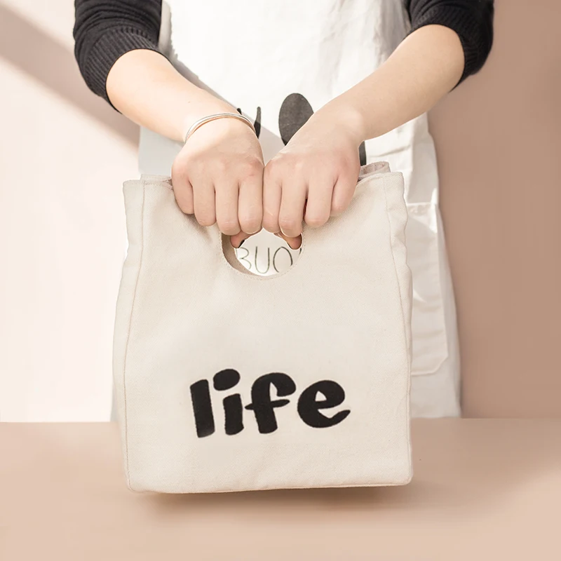 

Ins Fashion Hot Selling Heat Insulation Cotton Lunch Bag Cooler Bag, Customized