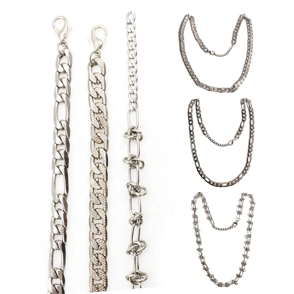 

Trendy Hip Hop Jewelry Friend Bead Chain Stainless Steel Chunky Cuban Necklace, Customized plated