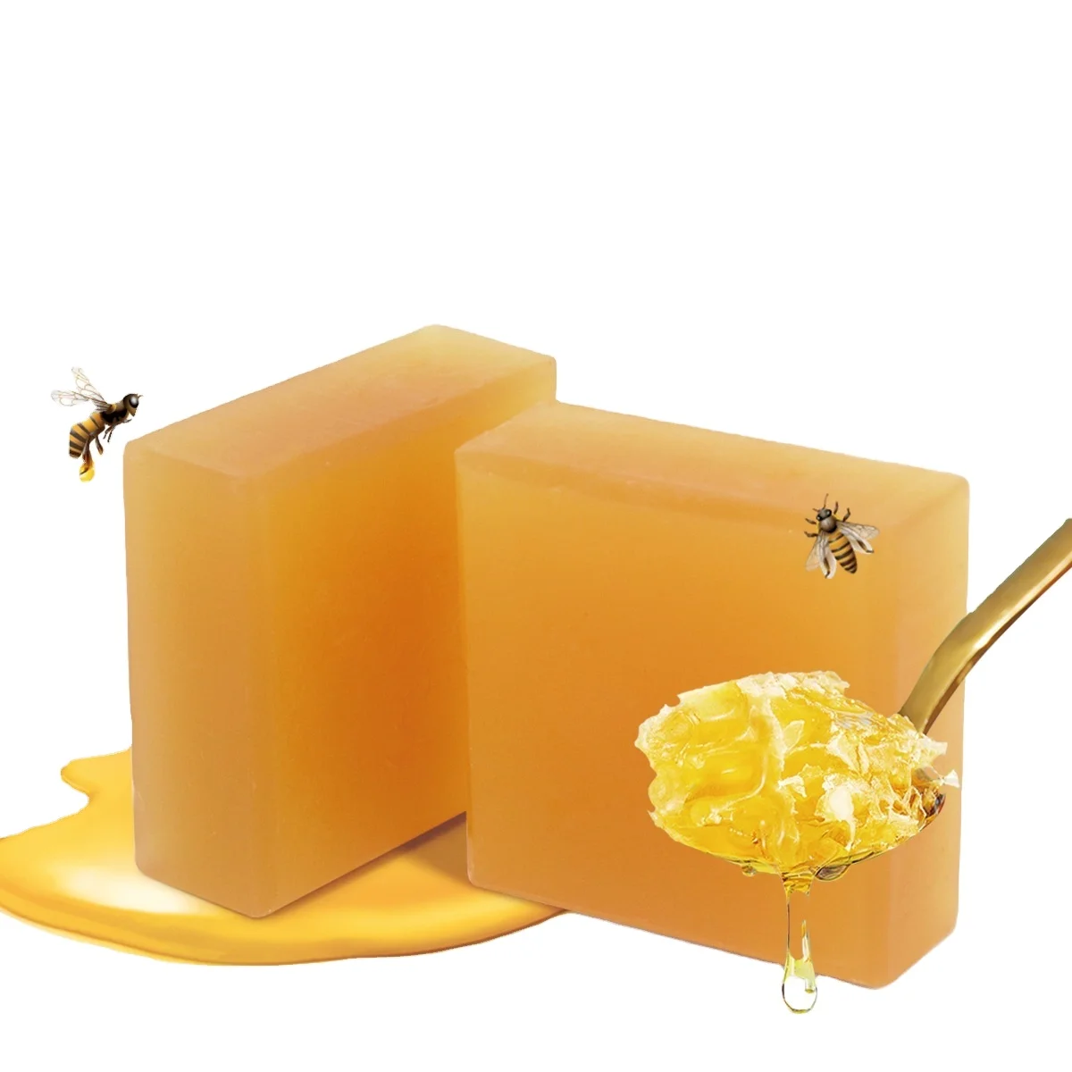 

Amber honey cleansing natural handmade facial toilet Remove Pimples soap bar, Black