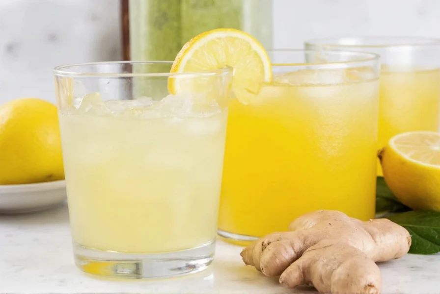 shot of ginger and lemon