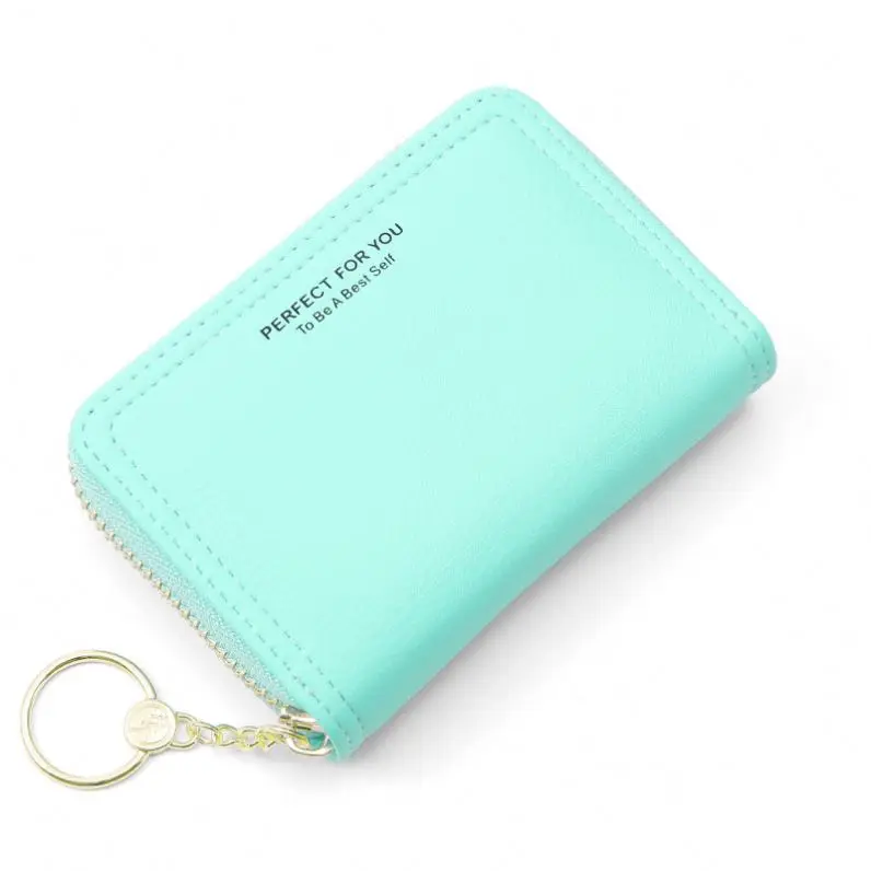 

AIYIYANG Women Short Pu Leather Purses Card Holder Rfid Wallet Zipper Money Bag Factory Wholesale, Customized color
