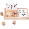 Montessori Cartoon Educational Spelling Words alphabet block Toy Increases Memory Interactive Parent-Kids Desk Game