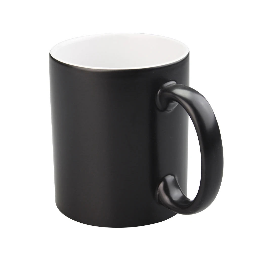 

Matte Black Magic Mug for Sublimation 325ml Economical Sublimation Custom Logo Ceramic Color Changed Coffee Mug Supplier
