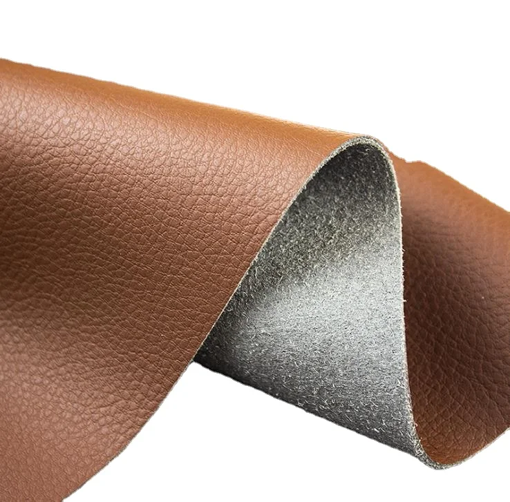 Eco-Friendly Litchi Grain Texture PU Microfiber Faux Leather for Bag Sofa Car Seat Furniture Chair Handbags Etc.