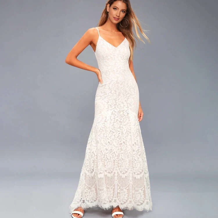

Amazon Fashion Halter Lace Wedding Long Dresses Women Party Evening Elegant