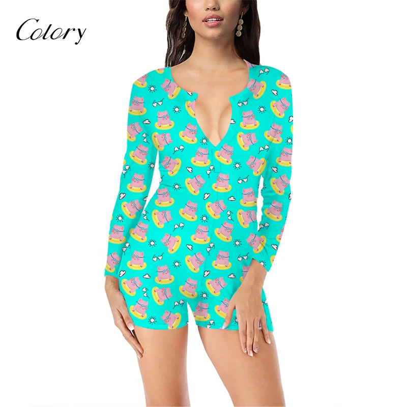 

Colory Long Sleeve Sexy Adult Onesie, Picture shows