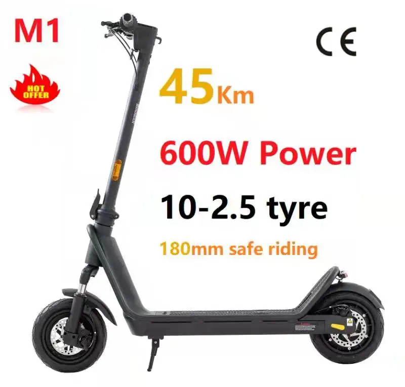 

M1 Super Long Life Battery 600W Quick-Foldable Magnet Brushless Motor Electric Scooter