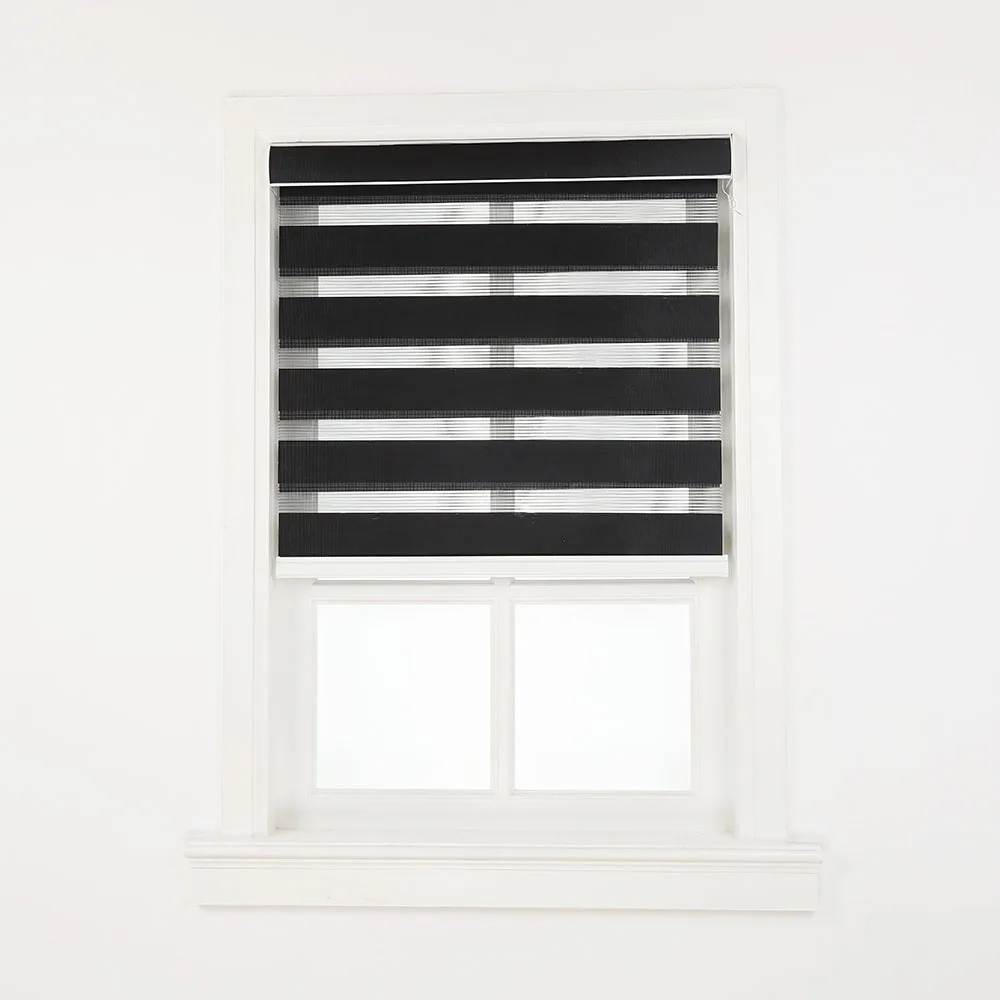 

Modern Design Plain Automatic Window Blackout Fabric Curtain Zebra Blinds