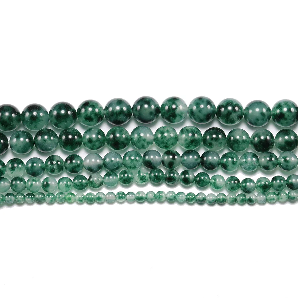 

Factory Wholesale Green Chalcedony Round Glass Seed Beads Natural Stone Bead Accessories Jewelry