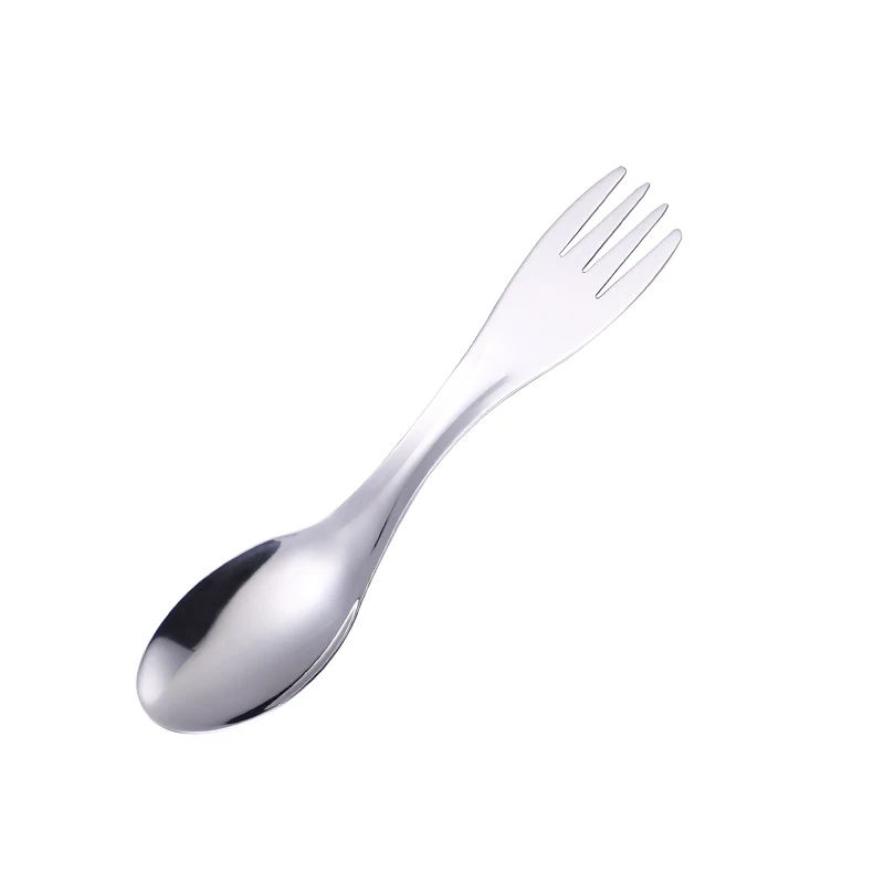 

Outdoor Travel Lightweight 3 in 1 Stainless Steel Spoon Fork Metal Spork Camping Titanium Spork