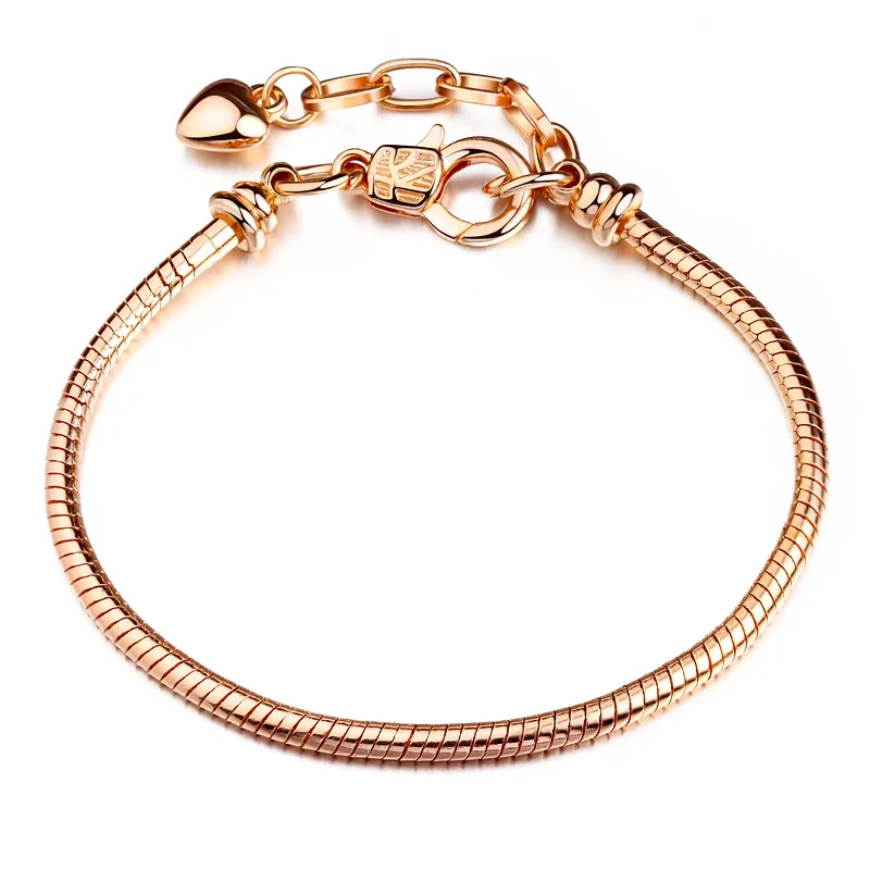 

Sample Available DIY Rose Gold Plated Color-Preserving Fashion Jewelry Accessories Copper Snake Chain for Bracelet, Custom