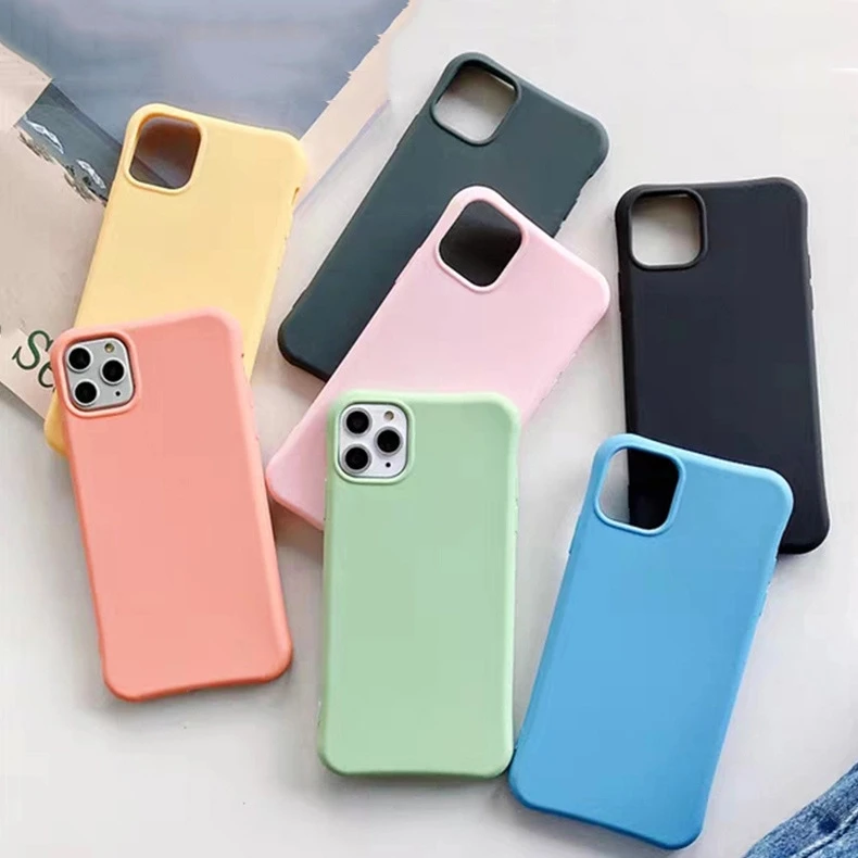 

2021 silicone Custom logo Soft TPU shockproof Protective cover phone Case For iPhone 11 12 pro max mobile phone Case, Multi