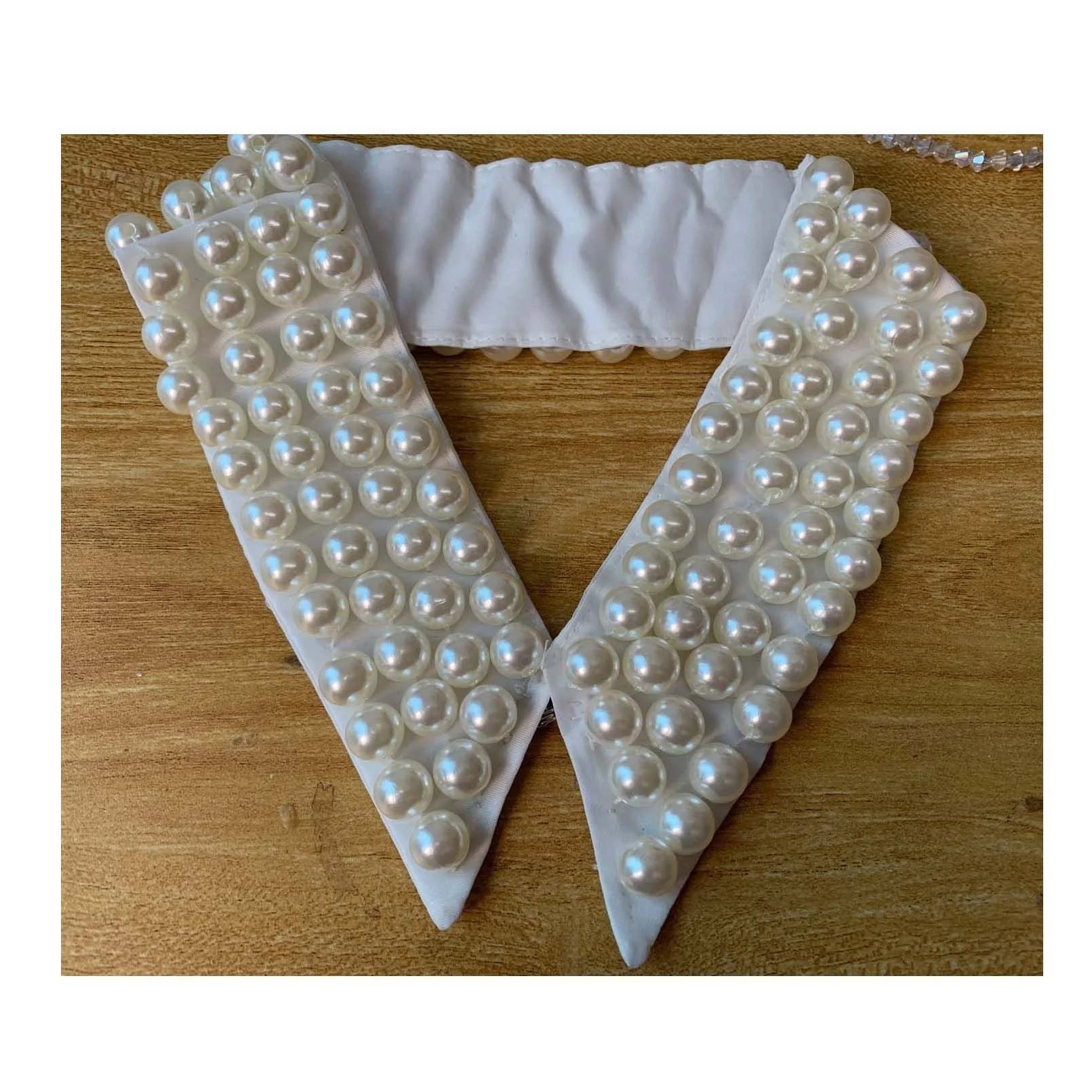 

Beyou 2.2inch width 22 inch length Large Pretty Girl Necklace Pearl Collar