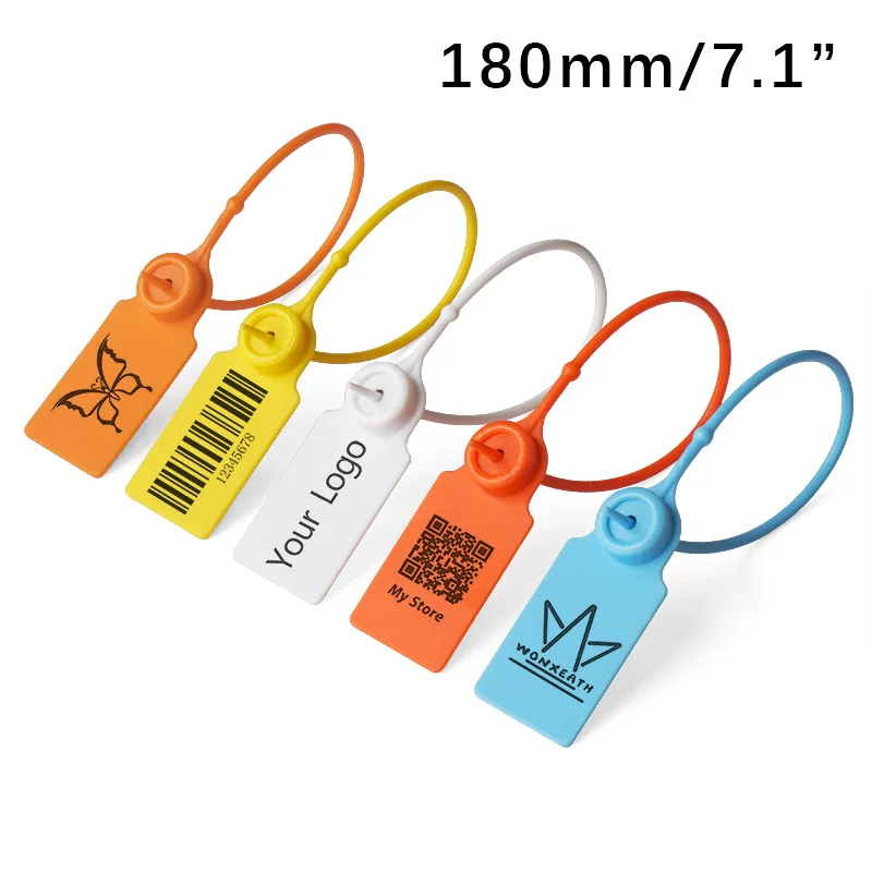 

Custom Clothing Brand Tag Disposable Plastic Personalized Custom Logo Hang Tags Label for Clothes Shoes 100Pcs, White/yellow/redish orange/orange/blue