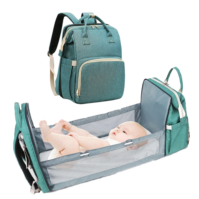 

Travelsky Hot selling Multipurpose large capacity diaper bag waterproof mummy backpack, Green or customized