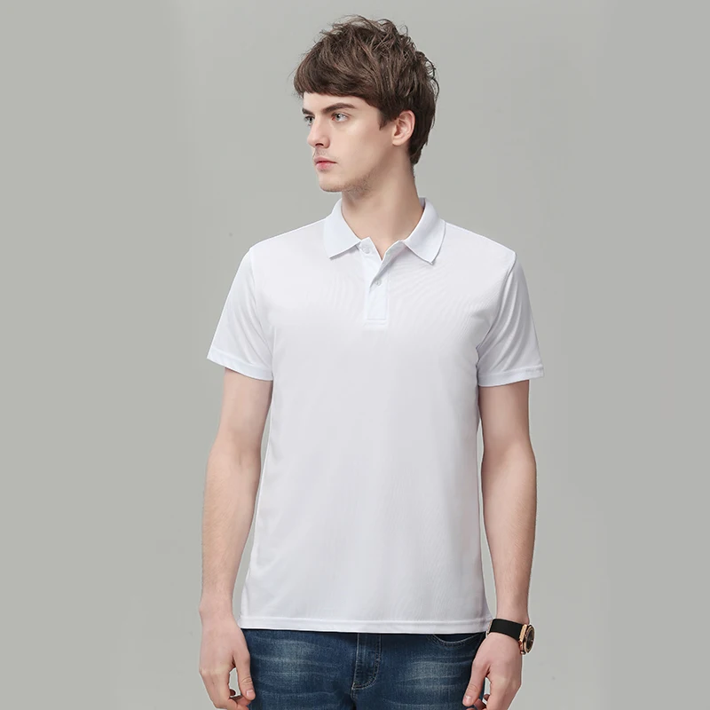 

New Design Custom Logo men clothes Short Sleeved polyester T Shirt Casual Lapel Polo Shirt