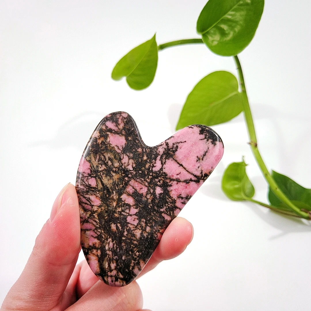 

Best price natural rhodonite jasper heart guastone eye mask board