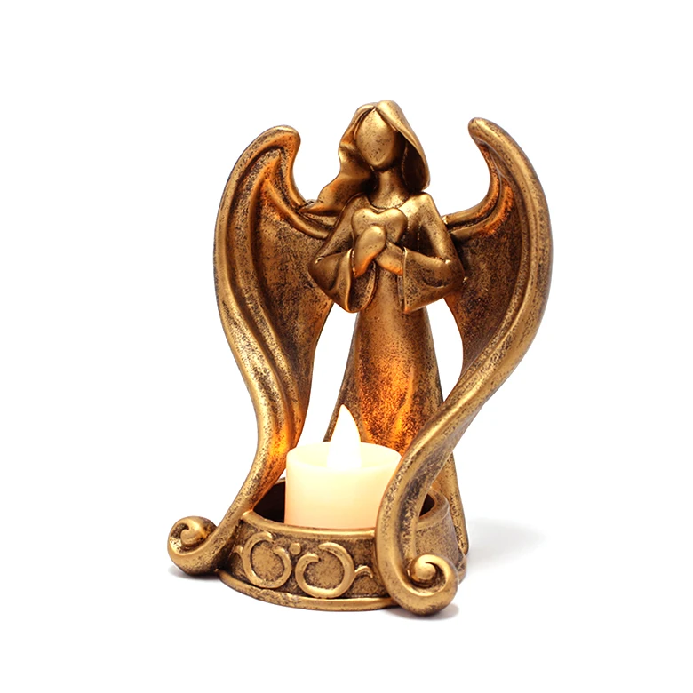 

Home wedding custom gifts & decor polyresin desert Wing & decorative gift Angel candle holders