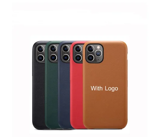 

OEM Case Leather Back Cover for iPhone 12 12 mini 12 Pro Max Case Soft Original Genuine Leather Case With Logo